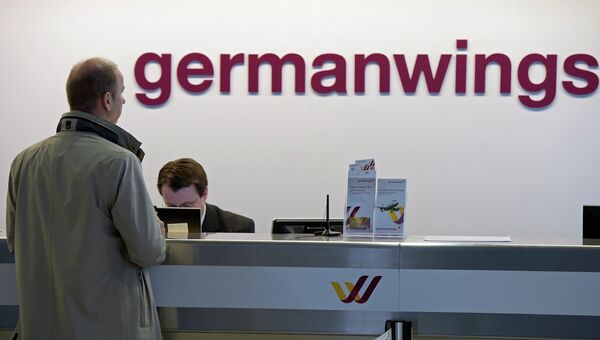 Логотип компании Germanwings. Архивное фото Логотип компании Germanwings. Архивное фото