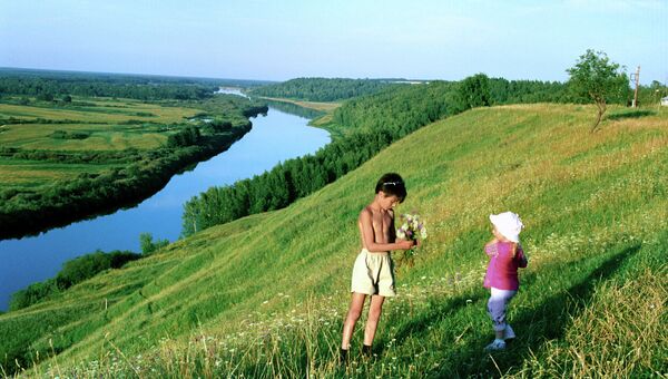 На берегу Клязьмы. Архивное фото На берегу Клязьмы. Архивное фото