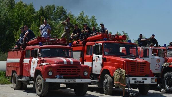 Пожар на нефтебазе в Киевской области. Архивное фото Пожар на нефтебазе в Киевской области. Архивное фото