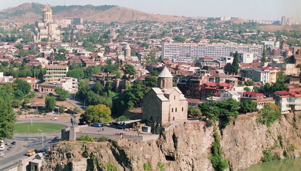 Панорама Тбилиси. Архивное фото Панорама Тбилиси. Архивное фото