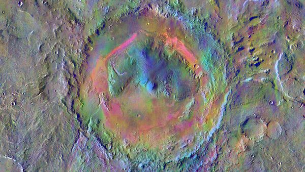Снимок с зонда Mars Odyssey Снимок с зонда Mars Odyssey