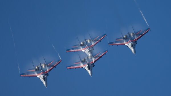 Самолеты Су-27. Архивное фото Самолеты Су-27. Архивное фото