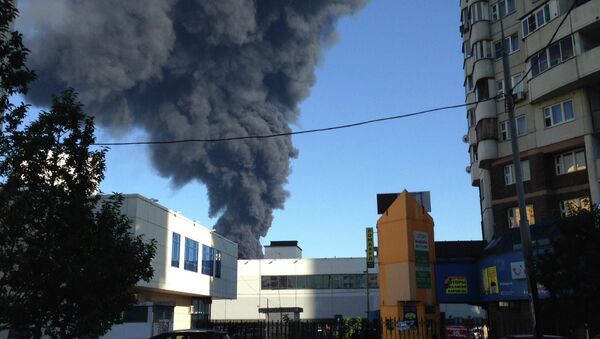 Пожар в Марьино Пожар в Марьино