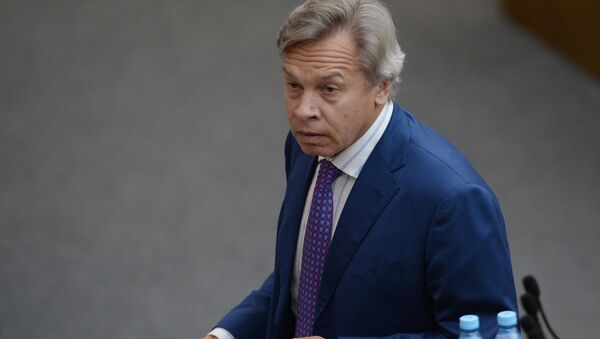 Председатель комитета Государственной Думы РФ по международным делам Алексей Пушков. Архивное фото Председатель комитета Государственной Думы РФ по международным делам Алексей Пушков. Архивное фото