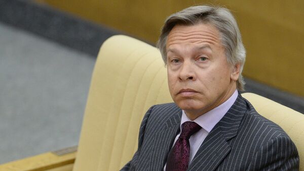 Председатель комитета Государственной Думы РФ по международным делам Алексей Пушков Председатель комитета Государственной Думы РФ по международным делам Алексей Пушков