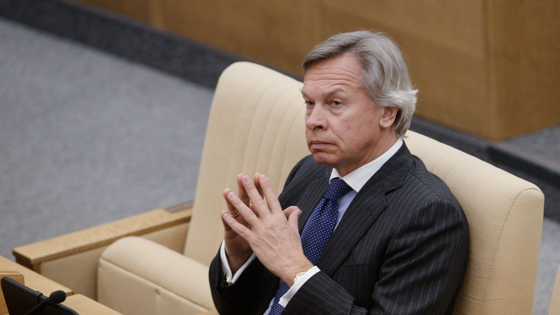 Председатель комитета Государственной Думы РФ по международным делам Алексей Пушков на пленарном заседании Государственной Думы РФ Председатель комитета Государственной Думы РФ по международным делам Алексей Пушков на пленарном заседании Государственной Думы РФ - РИА Новости, 1920, 11.01.2021
