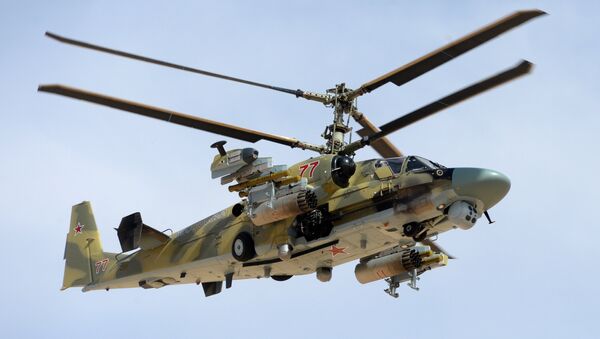 Боевое применение российского вертолета Ка-52 в Сирии. Архивное фото Боевое применение российского вертолета Ка-52 в Сирии. Архивное фото