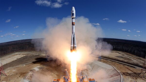 Старт ракеты-носителя Союз-2.1а. Архивное фото Старт ракеты-носителя Союз-2.1а. Архивное фото