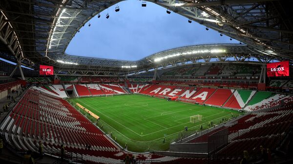На стадионе Казань-Арена завершились работы по укладке газона