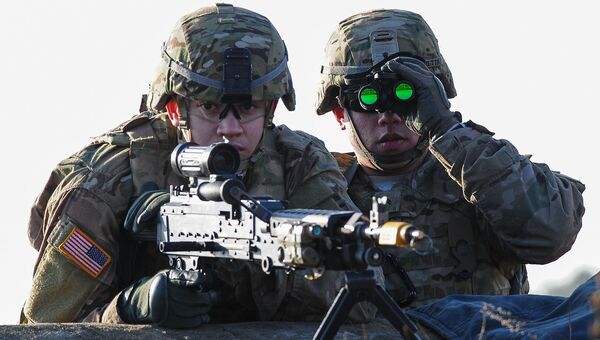 Американские военнослужащие во время учений НАТО в Литве. Архивное фото Американские военнослужащие во время учений НАТО в Литве. Архивное фото