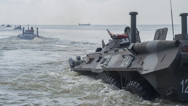 Украинские военные во время учений Sea Breeze Украинские военные во время учений Sea Breeze