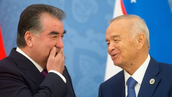 Президент Республики Таджикистан Эмомали Рахмон и президент Республики Узбекистан Ислам Каримов в Узбекистане Президент Республики Таджикистан Эмомали Рахмон и президент Республики Узбекистан Ислам Каримов в Узбекистане