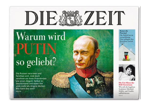 Обложка немецкой газеты Die Zeit Обложка немецкой газеты Die Zeit