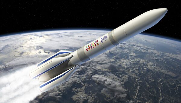 Новая европейская ракета-носитель Ariane-6 на рисунке художника ESA Новая европейская ракета-носитель Ariane-6 на рисунке художника ESA