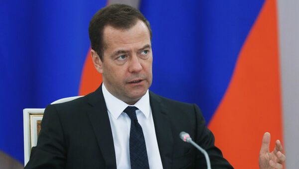 Председатель правительства РФ Дмитрий Медведев проводит заседание Консультативного совета по иностранным инвестициям в России
