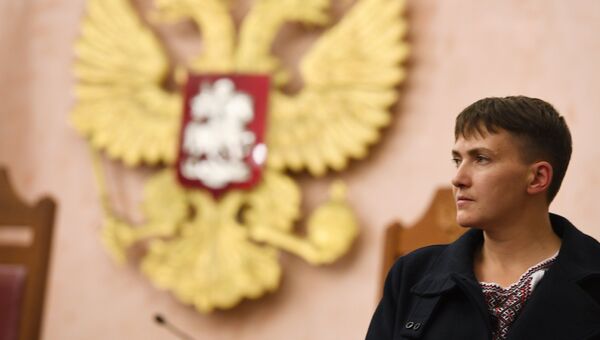 Депутат Верховной рады Надежда Савченко на заседании Верховного суда РФ в Москве. Архивное фото Депутат Верховной рады Надежда Савченко на заседании Верховного суда РФ в Москве. Архивное фото