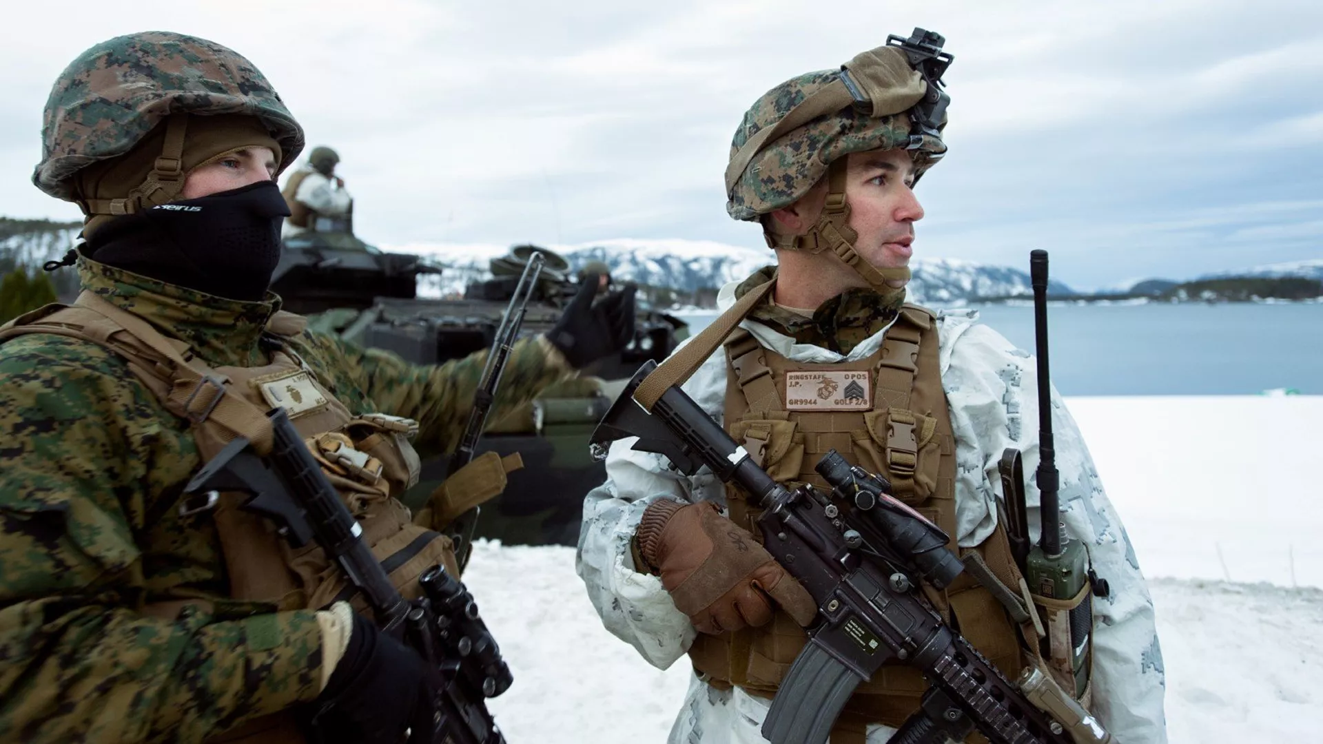 Американские морские пехотинцы во время учений Cold Response 2016 на военной базе Вернес в Норвегии - РИА Новости, 1920, 25.03.2021