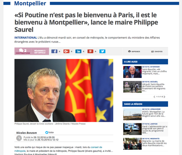 Фрагмент статьи на сайте французского издания Montpellier Фрагмент статьи на сайте французского издания Montpellier