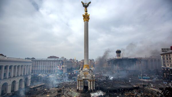 Площадь Независимости в Киеве. Февраль 2014. Архивное фото Площадь Независимости в Киеве. Февраль 2014. Архивное фото