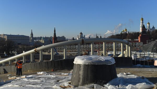 Строительство парка Зарядье в Москве Строительство парка Зарядье в Москве