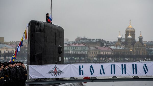 Торжественная церемония передачи подлодки Колпино ВМФ России на пристани АО Адмиралтейские верфи в Санкт-Петербурге Торжественная церемония передачи подлодки Колпино ВМФ России на пристани АО Адмиралтейские верфи в Санкт-Петербурге