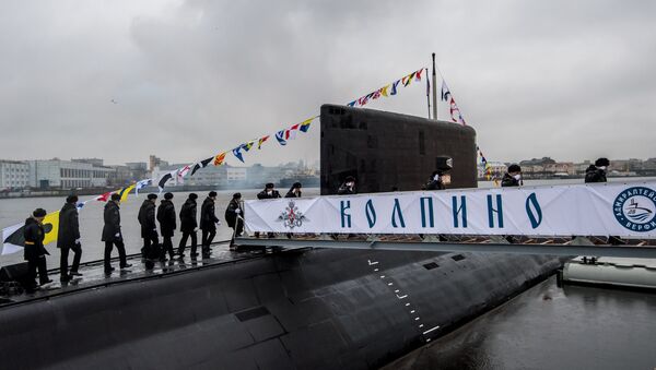 Торжественная церемония передачи подлодки Колпино ВМФ России на пристани АО Адмиралтейские верфи в Санкт-Петербурге Торжественная церемония передачи подлодки Колпино ВМФ России на пристани АО Адмиралтейские верфи в Санкт-Петербурге