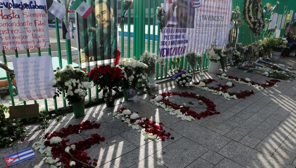 Около посольства Кубы в Мехико после объявления о смерти Фиделя Кастро. Мексика, 2016 Около посольства Кубы в Мехико после объявления о смерти Фиделя Кастро. Мексика, 2016