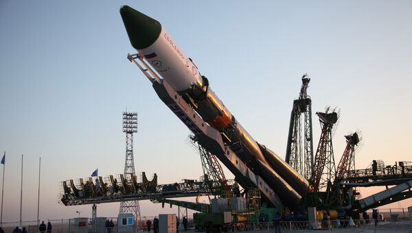 Подготовка ТГК Прогресс МС-04 и ракеты-носителя Союз-У к пуску. Архивное фото Подготовка ТГК Прогресс МС-04 и ракеты-носителя Союз-У к пуску. Архивное фото