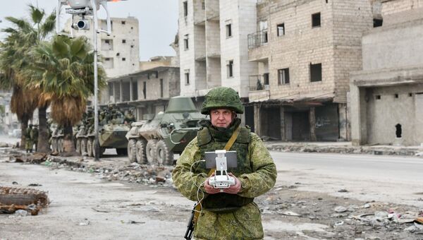 Работа инженеров Международного противоминного центра Вооруженных Сил России в освобожденном Алеппо Работа инженеров Международного противоминного центра Вооруженных Сил России в освобожденном Алеппо