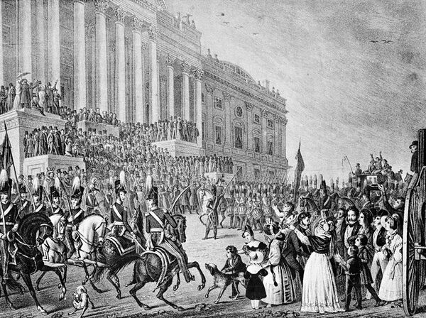 Церемония инаугурации Уильяма Генри Гаррисона, 1841 год Церемония инаугурации Уильяма Генри Гаррисона, 1841 год