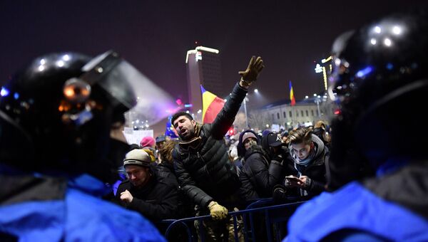 Акции протеста в Румынии, 1 февряля 2017 Акции протеста в Румынии, 1 февряля 2017