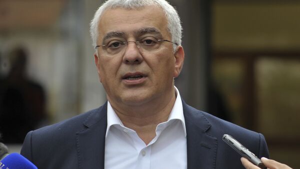 Лидер объединенной оппозиции Демократический фронт парламентарий Андрия Мандич. Архивное фото Лидер объединенной оппозиции Демократический фронт парламентарий Андрия Мандич. Архивное фото