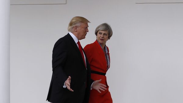 Президент США Дональд Трамп и премьер-министр Великобритании Тереза Мэй во время встречи в Белом доме, Вашингтон, США. 27 января 2017 года Президент США Дональд Трамп и премьер-министр Великобритании Тереза Мэй во время встречи в Белом доме, Вашингтон, США. 27 января 2017 года