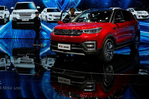 Автомобиль Changan CS55 на Шанхайском автосалоне 2017 Автомобиль Changan CS55 на Шанхайском автосалоне 2017