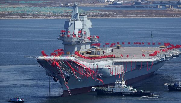 Первый китайский авианосец собственного производства. Архивное фото Первый китайский авианосец собственного производства. Архивное фото