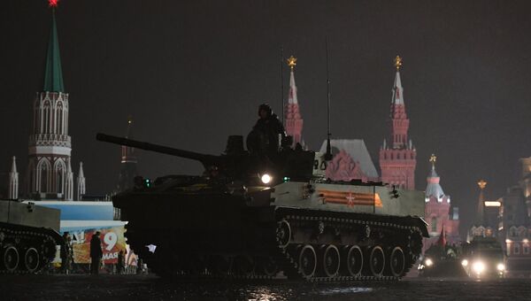Боевые машины десанта БМД-4 М Садовница на репетиции парада Победы на Красной площади Боевые машины десанта БМД-4 М Садовница на репетиции парада Победы на Красной площади