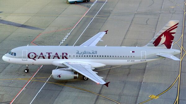 Самолет авиакомпании Qatar Airways Самолет авиакомпании Qatar Airways