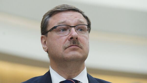 Председатель комитета Совета Федерации РФ по международным делам Константин Косачев. Архивное фото Председатель комитета Совета Федерации РФ по международным делам Константин Косачев. Архивное фото