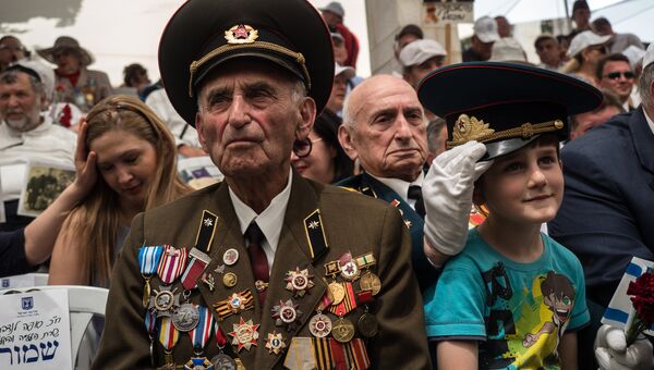 Участники парада Победы и акции Бессмертный полк в Иерусалиме Участники парада Победы и акции Бессмертный полк в Иерусалиме