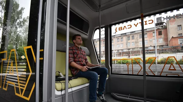 Испытания первого в России беспилотного пассажирского автобуса MatrЁshka