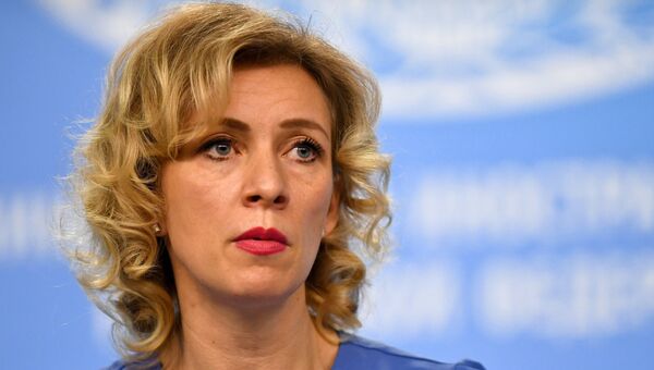 Официальный представитель министерства иностранных дел России Мария Захарова во время брифинга по текущим вопросам внешней политики. 26 октября 2017 Официальный представитель министерства иностранных дел России Мария Захарова во время брифинга по текущим вопросам внешней политики. 26 октября 2017
