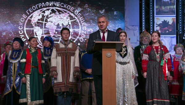 Президент Русского географического общества, министр обороны РФ Сергей Шойгу, архивное фото Президент Русского географического общества, министр обороны РФ Сергей Шойгу, архивное фото
