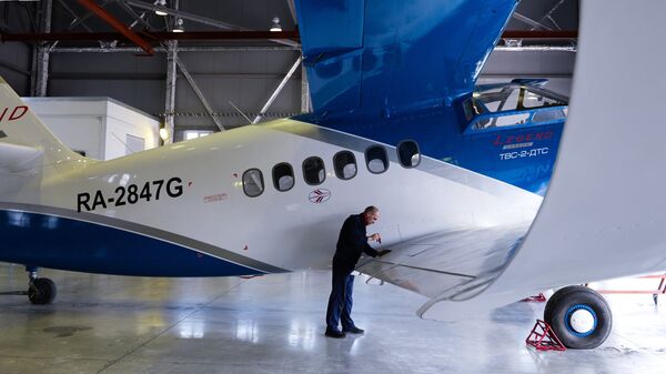 Новый легкий самолёт ТВС-2-ДТС, разработанный и построенный в Сибирском научно-исследовательского институте авиации им С.А.Чаплыгина (СибНИА) в ангаре предприятия