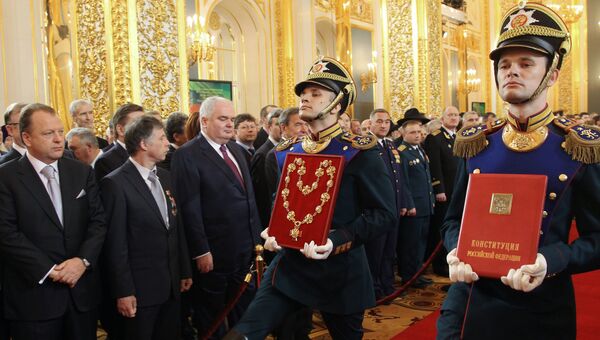 Церемония инаугурации избранного президента РФ Владимира Путина. 7 мая 2012 год Церемония инаугурации избранного президента РФ Владимира Путина. 7 мая 2012 год