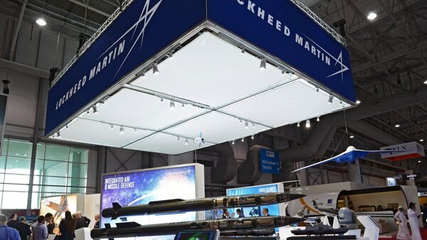 Стенд американской компании Lockheed Martin Corporation на Международной авиационно-космической выставке Dubai Airshow 2017 Стенд американской компании Lockheed Martin Corporation на Международной авиационно-космической выставке Dubai Airshow 2017