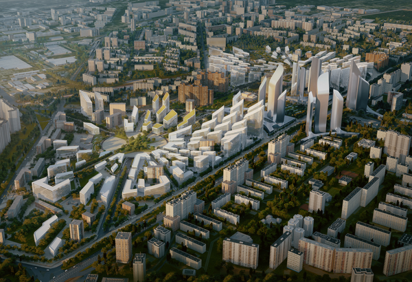 Концепция площадки реновации в районе Кузьминки от Zaha Hadid architects Концепция площадки реновации в районе Кузьминки от Zaha Hadid architects