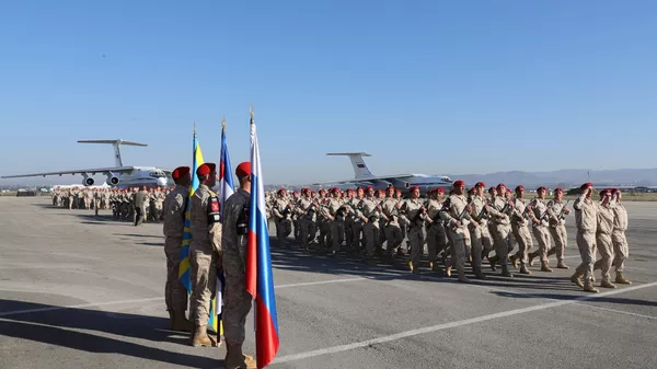 Российские военнослужащие на авиабазе Хмеймим в Сирии. 11 декабря 2017