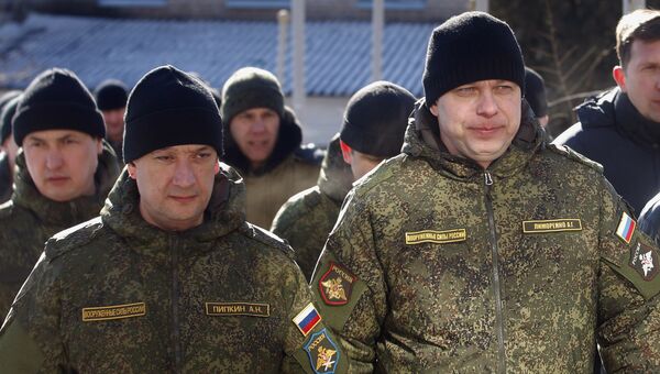 Российские военнослужащие СЦКК в Соледаре Донецкой области Российские военнослужащие СЦКК в Соледаре Донецкой области