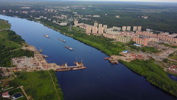 Дубна, Московская область, мост через Волгу Дубна, Московская область, мост через Волгу