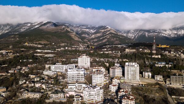 Вид на Ялту, архивное фото Вид на Ялту, архивное фото